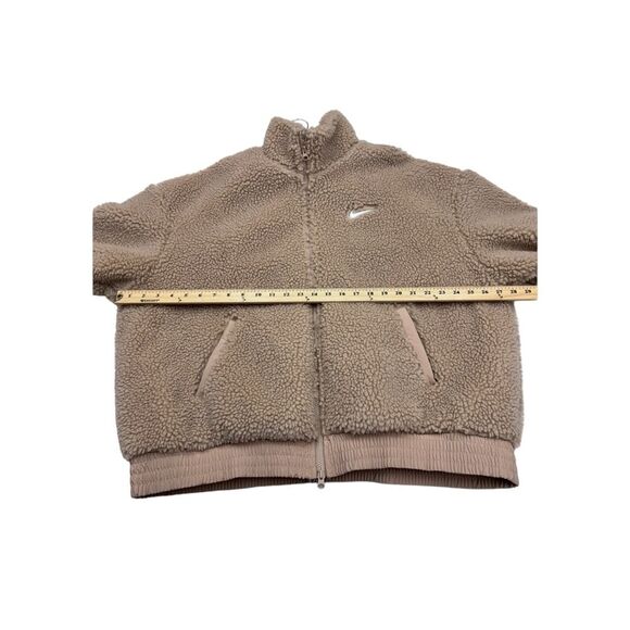 NWT Nike Swoosh Tan Sherpa Bomber Jacket XL - Picture 9 of 16